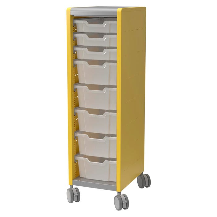 Classroom Select Geode Tall Single Wide Cabinet, 8 Trays