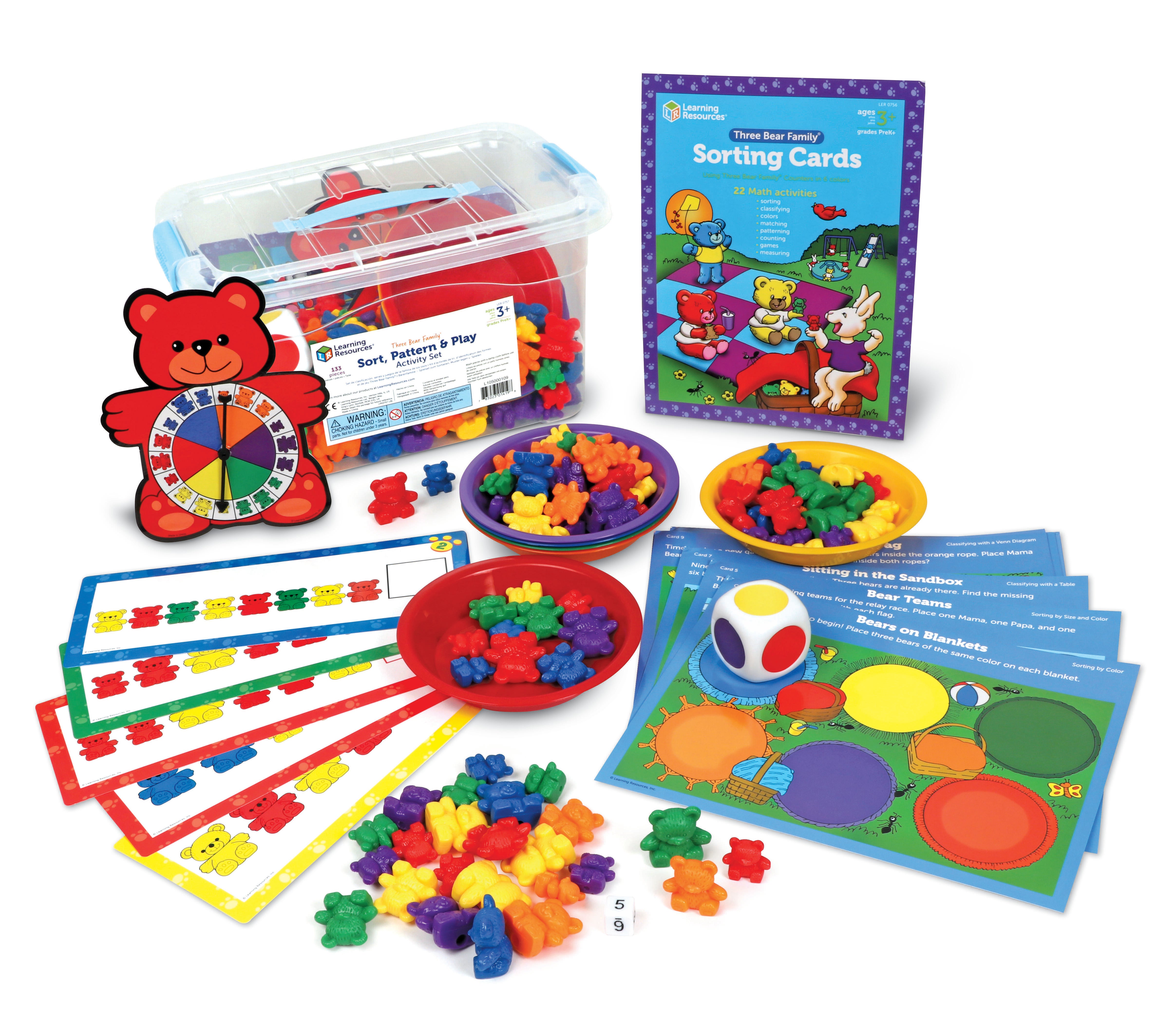Learning Resources Three Bear Family Sort, Pattern and Play Activity Set 385718