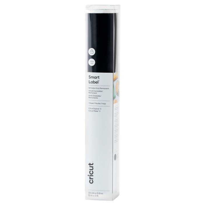 Cricut Permanent Smart Label Writable Vinyl, 13 Inches x 3 Feet, Black