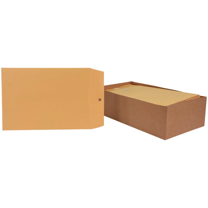 School Smart Kraft Envelope with Clasp, 7-1/2 x 10-1/2 Inches, Pack of 100