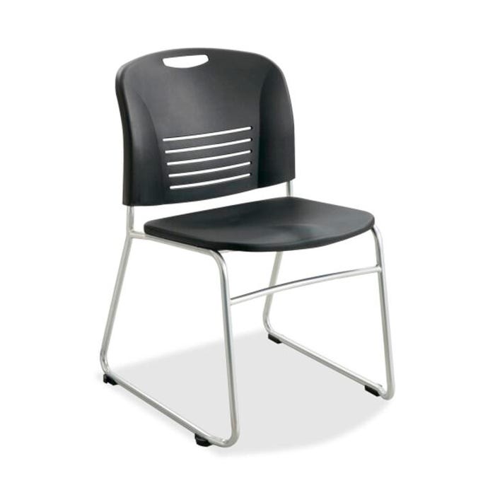 Safco Vy Sled Base Stack Chair, 22-1/2 x 19-1/2 x 32-1/2 Inches, Black