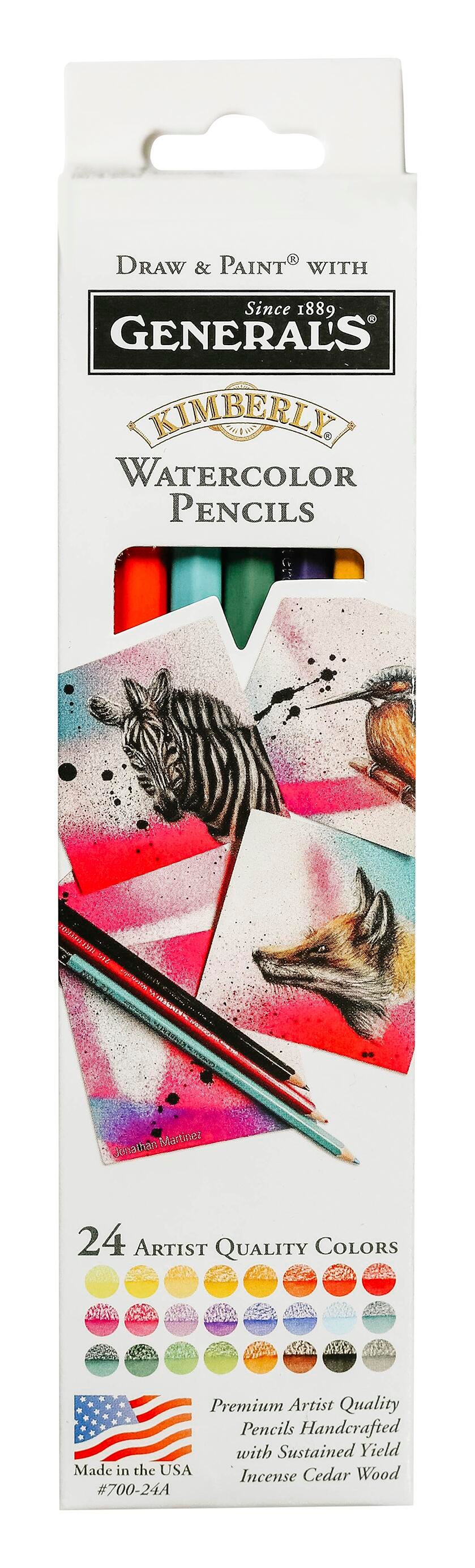 General's Kimberly Watercolor Pencils, Assorted Colors, Set of 24 Item Number 411506