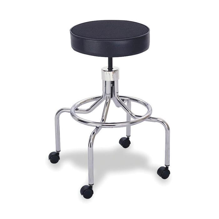 Safco High Base Exam Room Stool with Caster, 25 - 33 in Seat