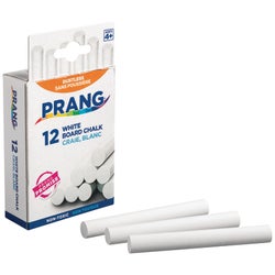 Prang Hygieia Dustless Chalkboard Chalk, Pack of 12, White