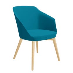 Global Drift Side Chair, Four Leg Wood Base
