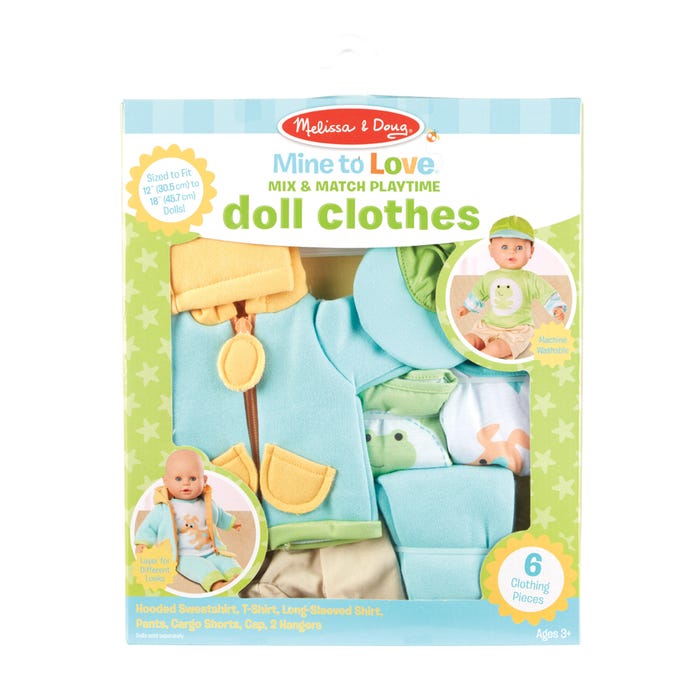 Melissa and Doug Mine to Love Mix & Match Playtime Doll Clothes