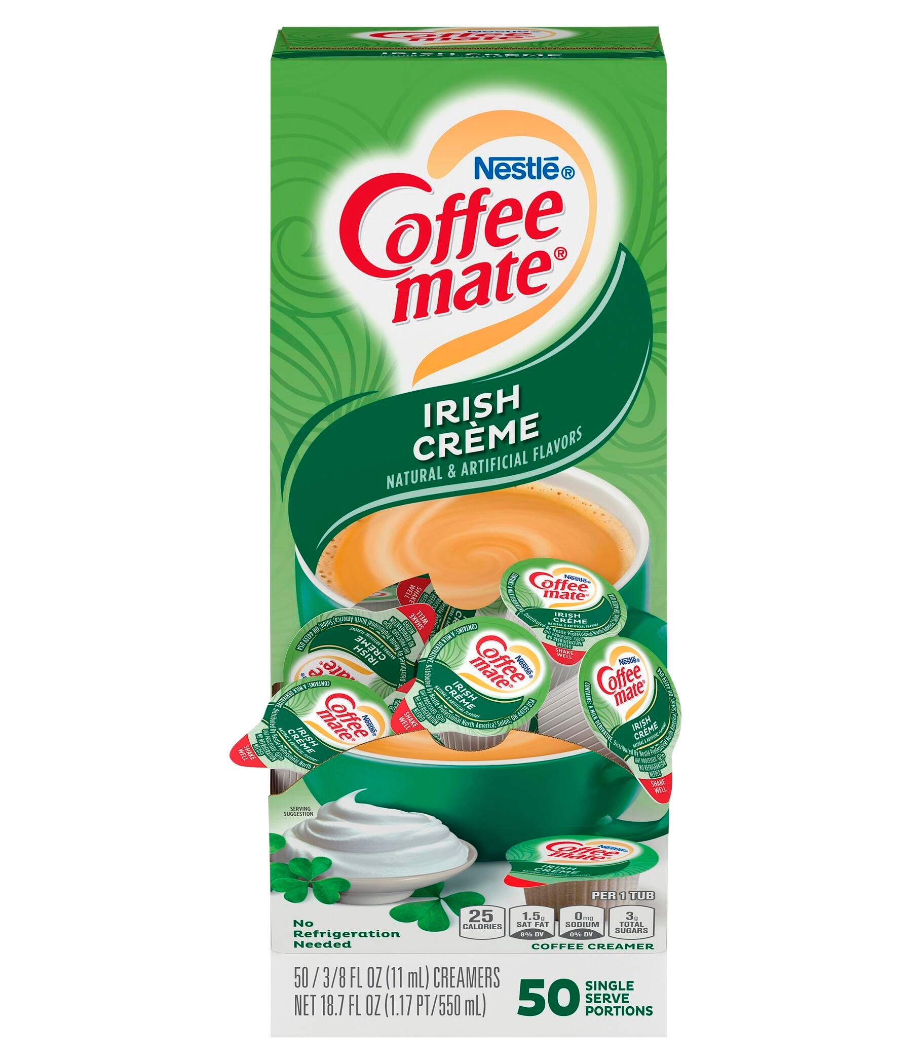 Coffee-mate Irish Cream Liquid Creamer, Pack of 50, Item Number 1564928