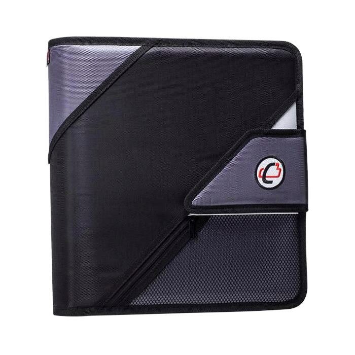 Case·it The Open Tab Binder with Tab File, O-Ring, 2 Inches, Black
