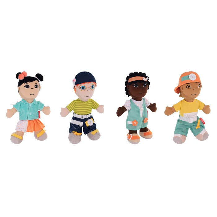 Miniland Diverse Fastening Dolls, Set of 4