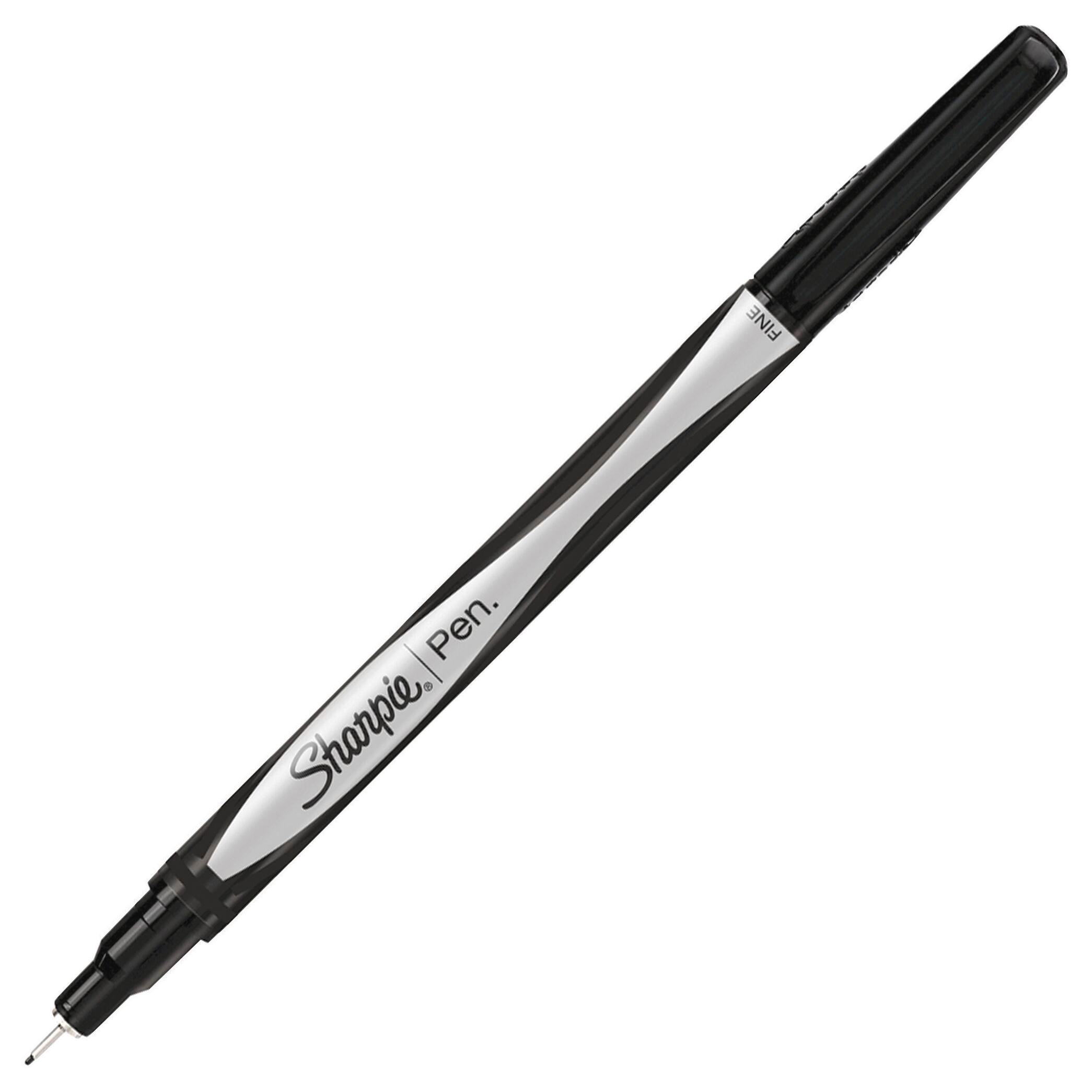 Sharpie Pens, Fine Tip, Black Ink, Pack of 12 1451963