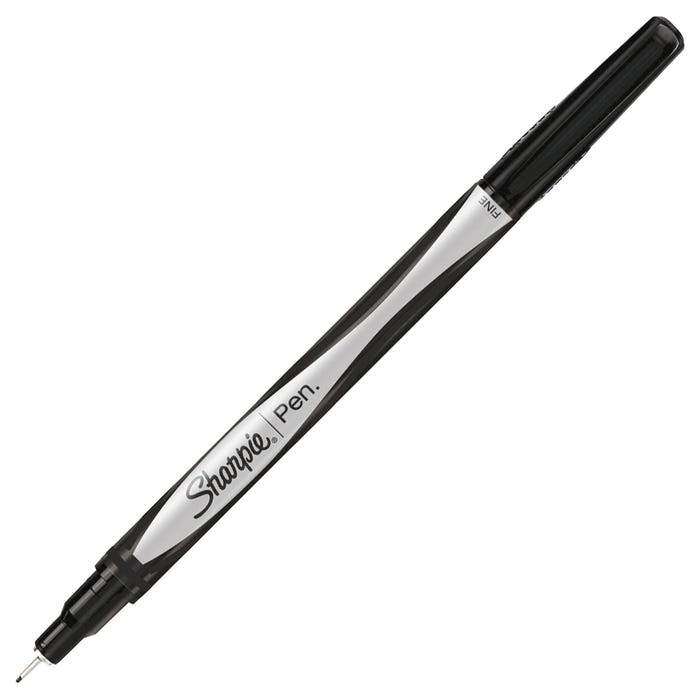 Sharpie Pens, Fine Tip, Black Ink, Pack of 12