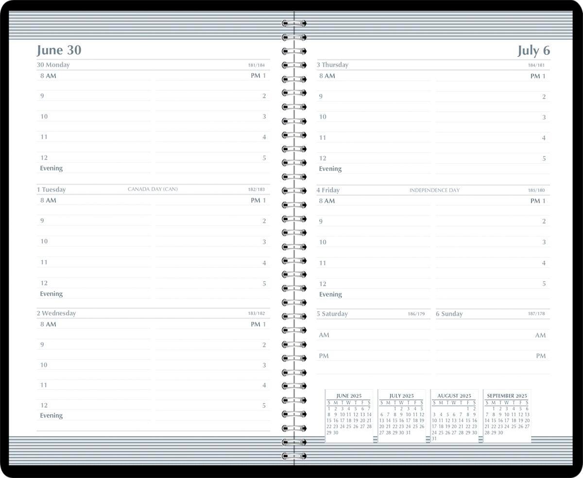 House of Doolittle, Academic Weekly Planner, Blk Embossed Cover, July 2025-July 2026, 5 x 8 Inches 2150947