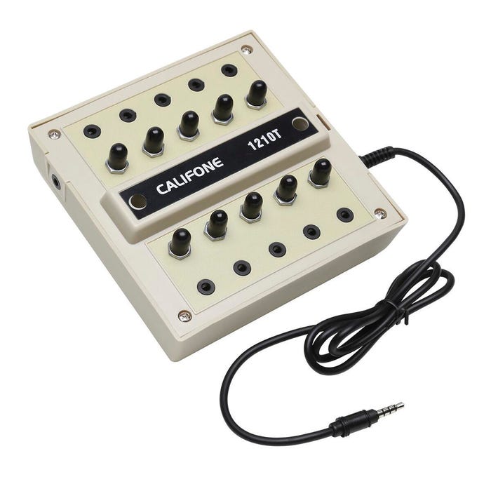 Califone 1210T 2-Way 10 Position Stereo Jackbox with Volume Control, Beige