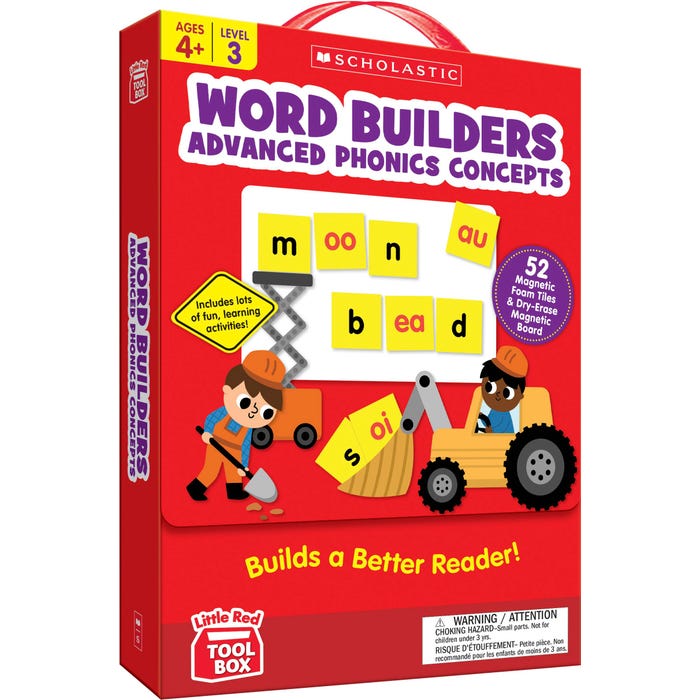 Scholastic Little Red Tool Box Word Builder Set, Advanced Phonics Concepts