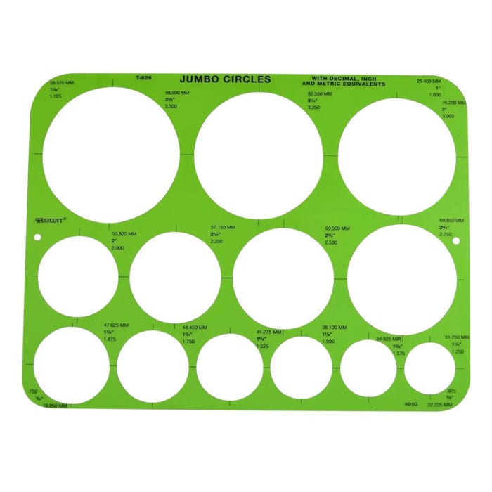 Westcott Circles Template, 13 Circles