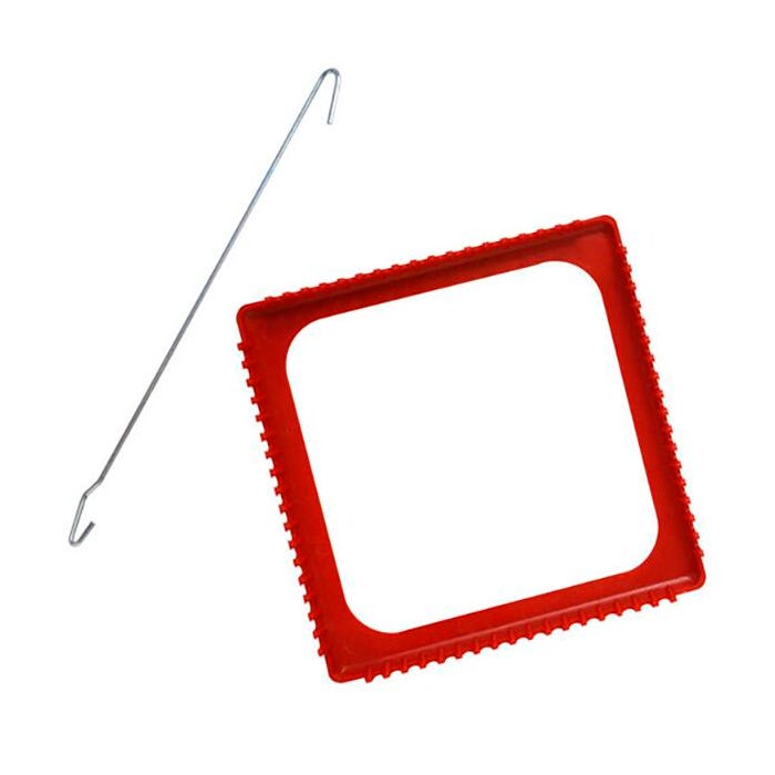 Pepperell Braiding Metal Square Loop Weaving Loom with Hook, 7-1/4 Inches