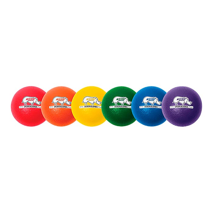 Champion Sports Rhino Skin Dodgeballs, 6 Inch, Set of 6 Colors