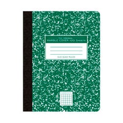 Roaring Spring Composition Book, Graph Ruled, 9-3/4 x 7-1/2 Inches, Green Marble 2140062