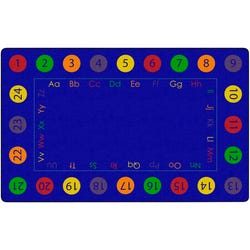 Childcraft Colorful Circles ABC123 Carpet, Rectangle 4000114