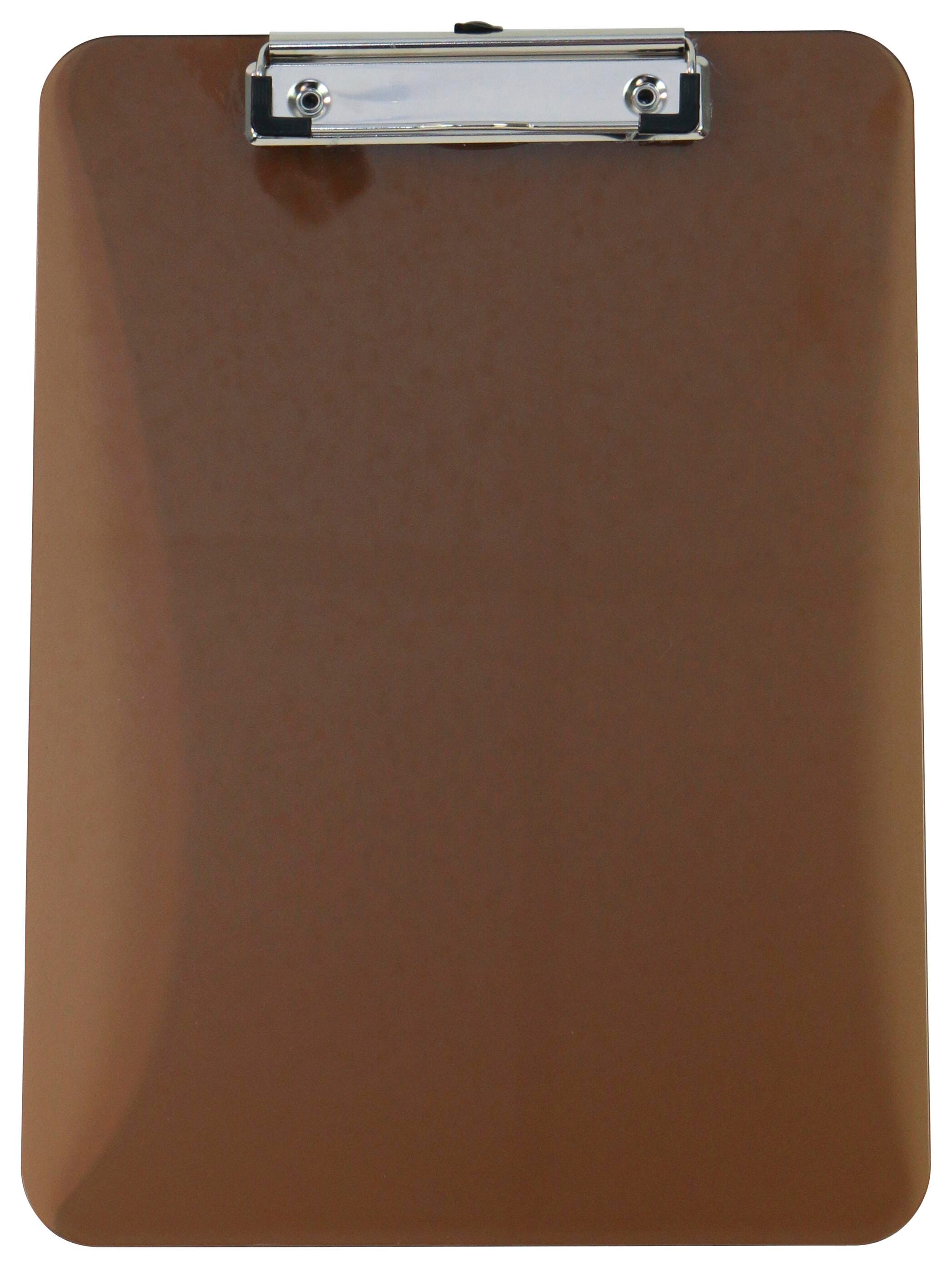 School Smart Low-Profile Acrylic Clipboard, Plastic, Smoke 038074