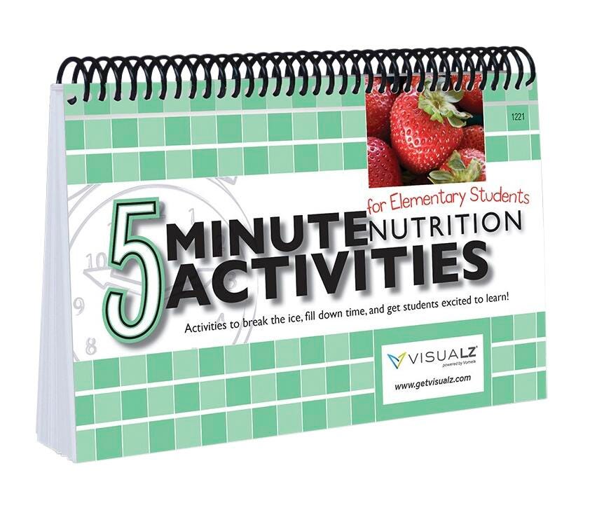 Image for Visualz 5 Minute Nutrition Activities for Elementary Students, Spiral Bound from School Specialty
