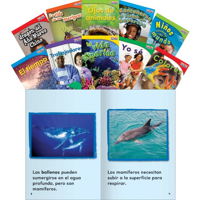 Teacher Created Materials TIME FOR KIDS Informational Text Readers Set 2, Grade 1, Set of 10, Spanish