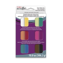 Sculpey Soufflé Oven-Bake Clay, Assorted Colors, 0.90 Ounce, Set of 12