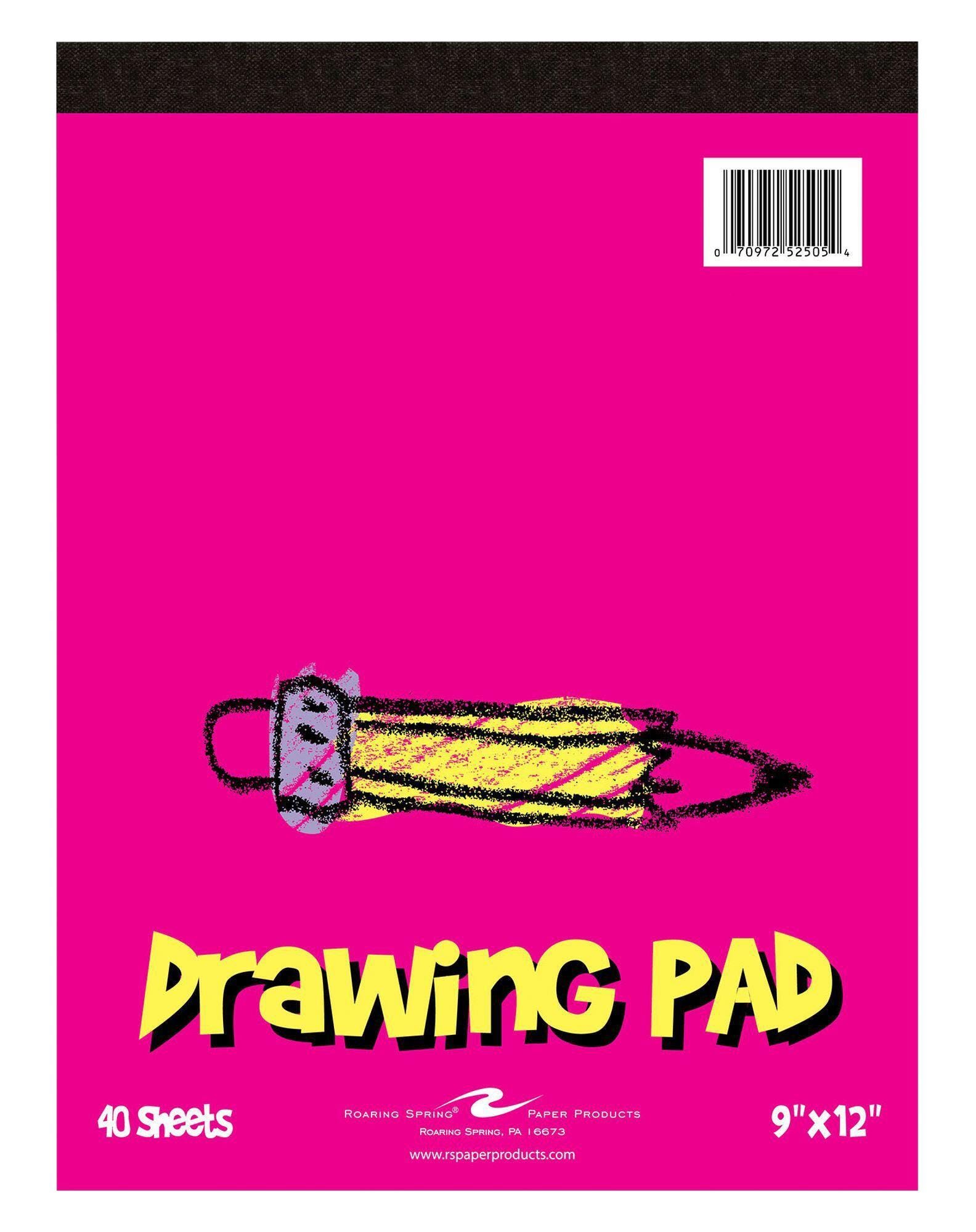 Roaring Spring Drawing Pad, 9 x 12 Inch, 40 sheets