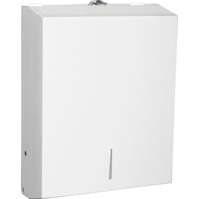 Genuine Joe C-Fold/Multi-Fold Towel Dispenser, Stainless Steel, White