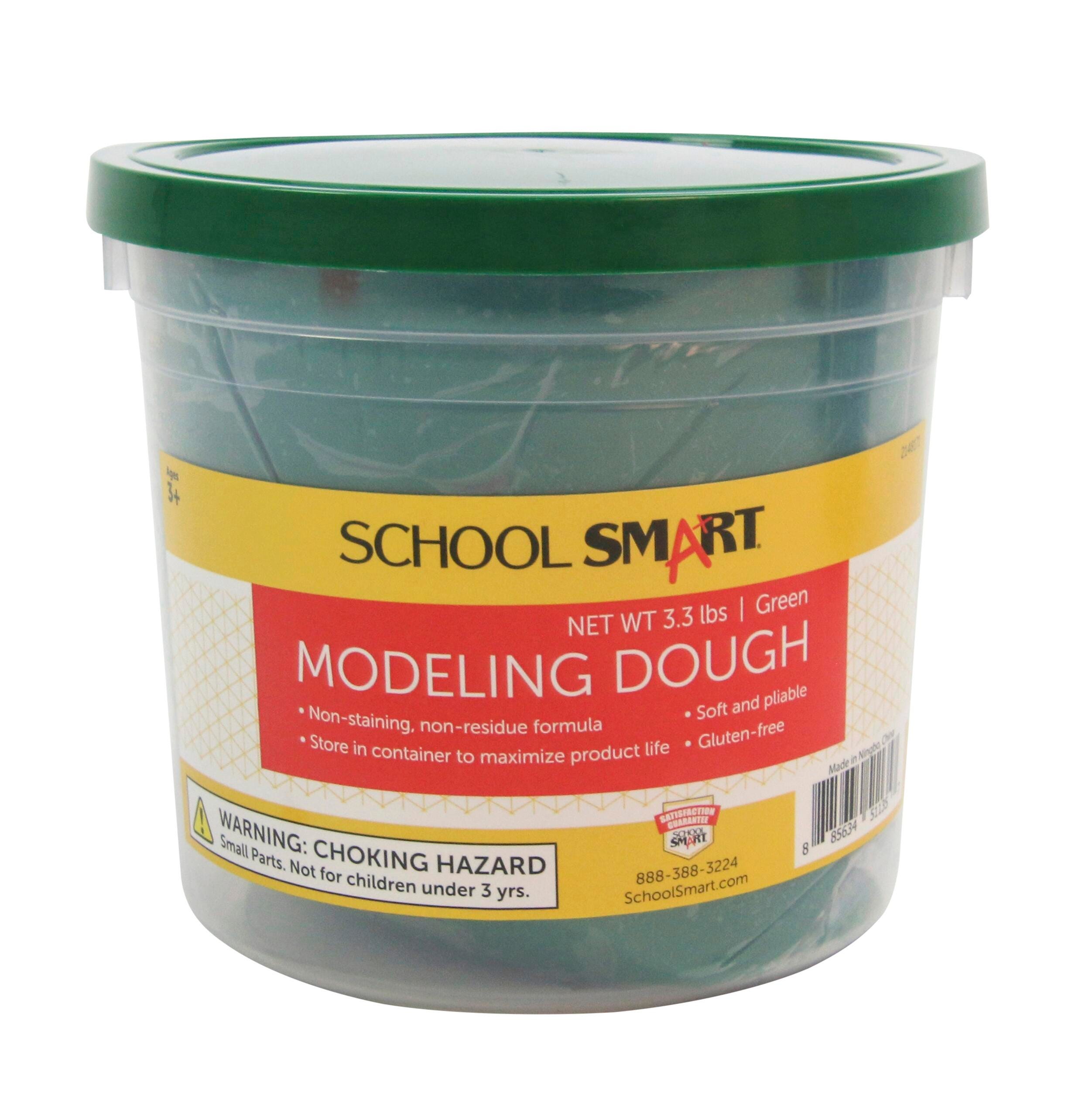 School Smart Gluten-Free Modeling Dough, 3-1/3 Pound Tub, Green 2148171