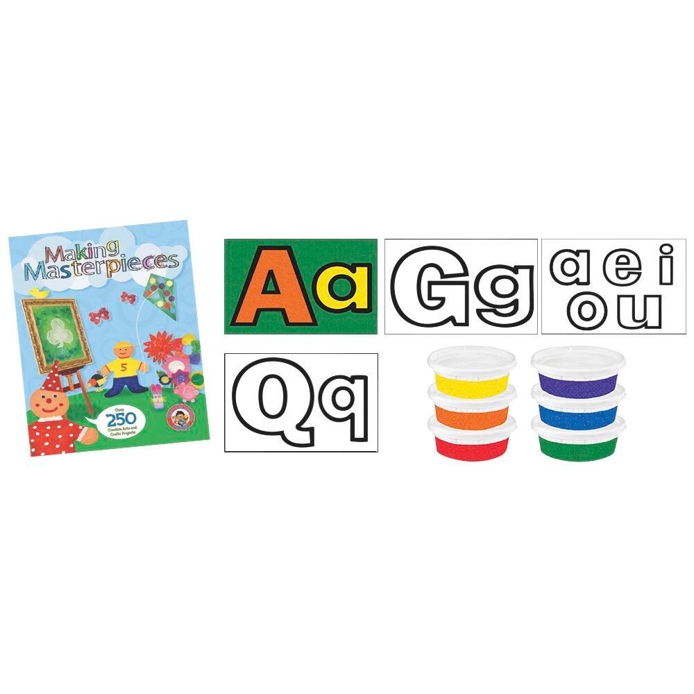 Image for Activa Preschool Alphabet Sand Painting Kit, Assorted Colors from School Specialty