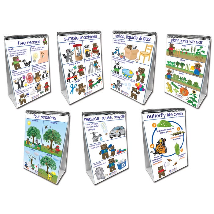 NewPath Learning Science Readiness Flip Charts, Set of 7, Grades PreK through 2