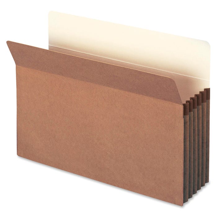 Smead File Pocket, Legal Size, 5-1/4 Inch Expansion, Straight Cut, Redrope, Pack of 50