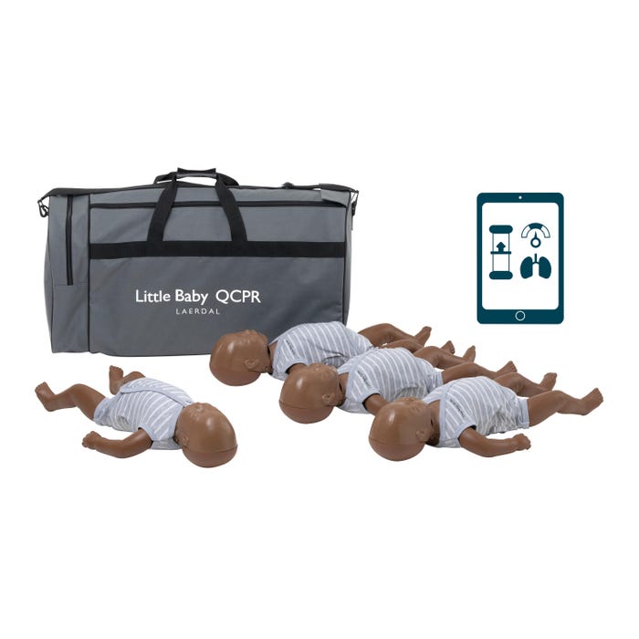 Laerdal Little Baby QCPR, Pack of 4, Dark Skin Tone