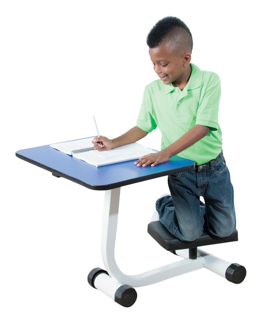 Image for KIDSFIT KC-28 Single Kneel N Spin Desk, Rectangle from School Specialty