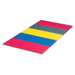 Image for Sportime Instructor Mat, 5 x 10 Feet, 2-3/8 Inch Thick, 4 Sided Hook and Loop, 2 Foot Panel, Rainbow from School Specialty