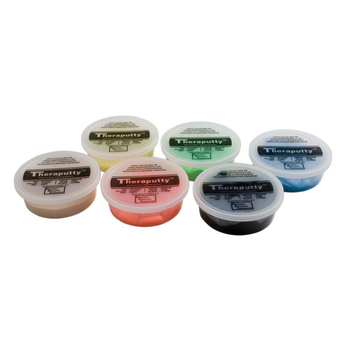 CanDo Theraputty, Different Resistances, 6 Ounce, Set of 6