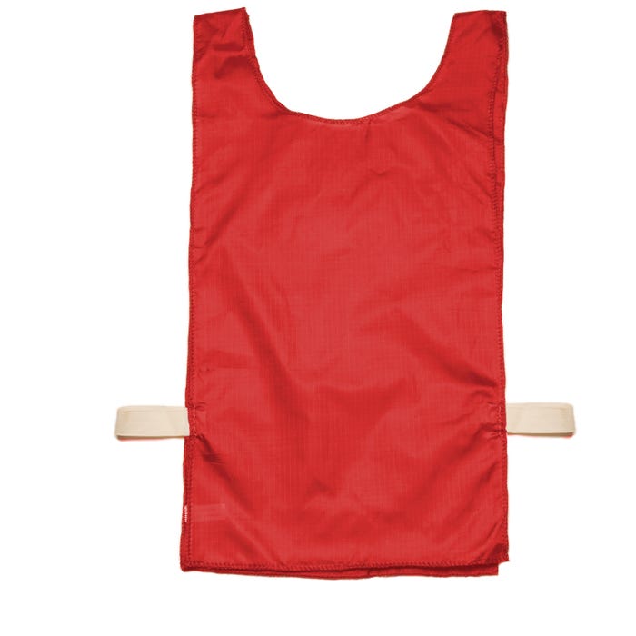 Champion Sports Heavyweight Nylon Youth Pinnies, Red, Set of 12