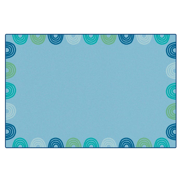 Carpets for Kids KIDSoft Rainbows Border, Rectangle