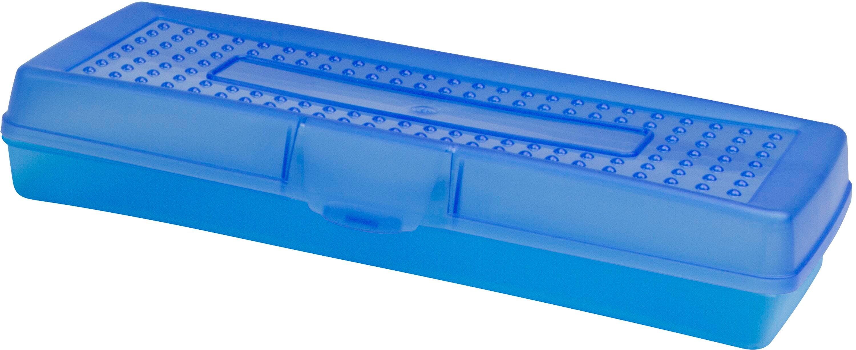 School Smart Long Pencil Box Case, Blue Tint 1574182