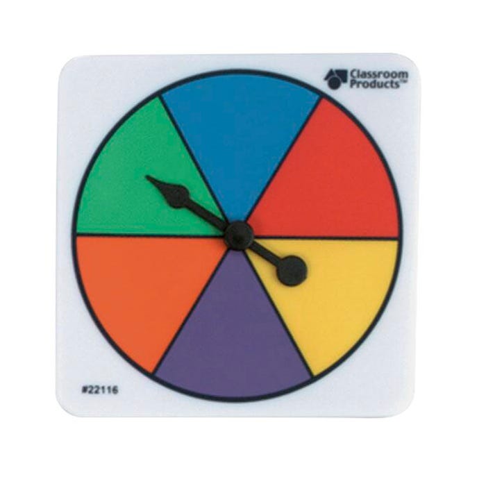 Nasco Plastic Six-Color Spinners, Pack of 5
