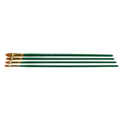 Sax Optimum Golden Taklon Paint Brushes Long, Filbert, Assorted Sizes, Set of 4 Item Number 2026565