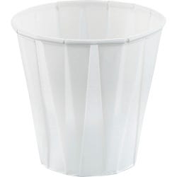 Solo Lightweight Pleated Paper Cup, 3.5 oz, White, Pack of 100, Item Number 1313679