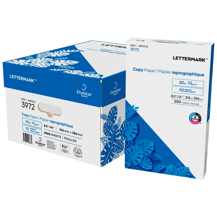 Lettermark Multi-Purpose Copy Paper, 8-1/2 x 14 Inches, White, 5000 Sheets