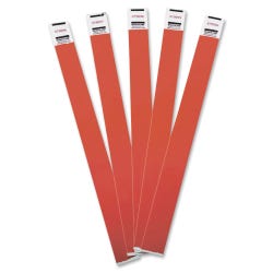 Advantus Wristbands, Tyvek, Numbered, 3/4 x 9-3/4 Inches, Pack of 100, Red