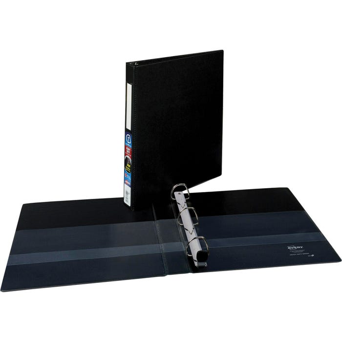 Avery Heavy Duty Binder with Label Holder, 1 Inch D-Ring, Black