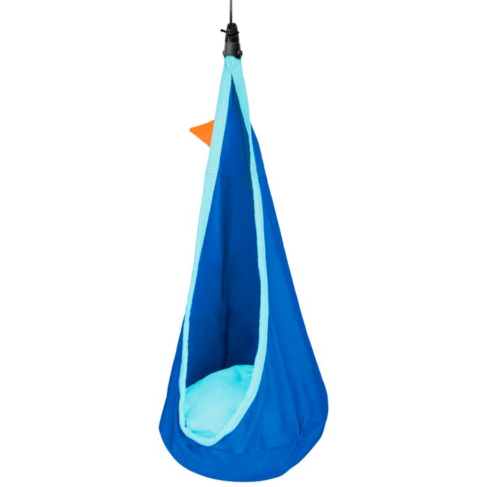 LA SIESTA Joki Organic Cotton Kids Hanging Nest, 28 x 58 Inches, Blue