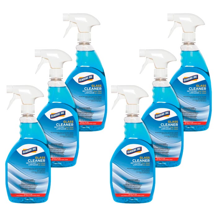 Genuine Joe Glass Cleaner, Ammonia-Free, Case of 6