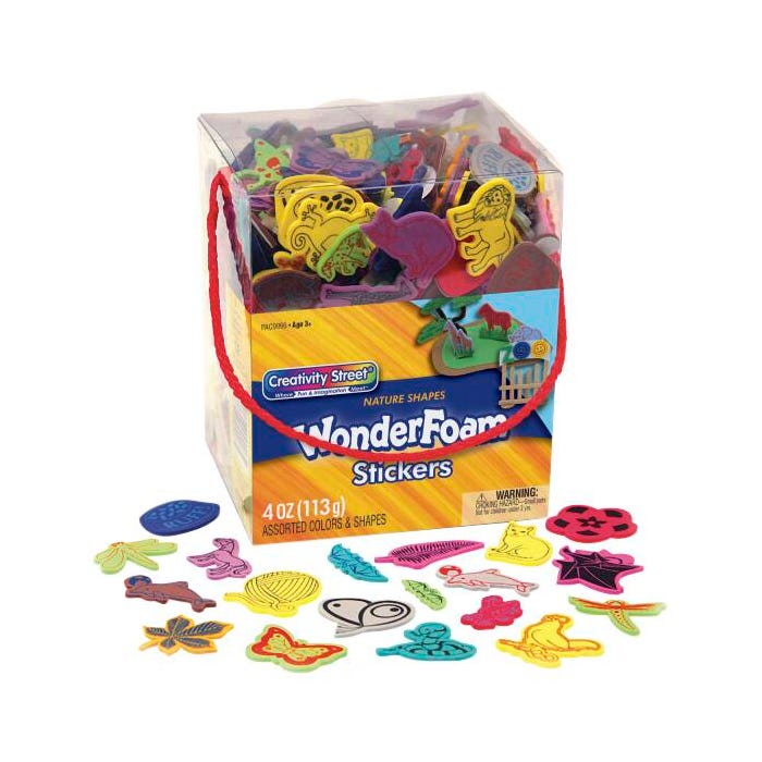 Wonderfoam Self-Adhesive Nature Assorted Shape Foam Sticker, Assorted Size, Assorted Color, 4 oz