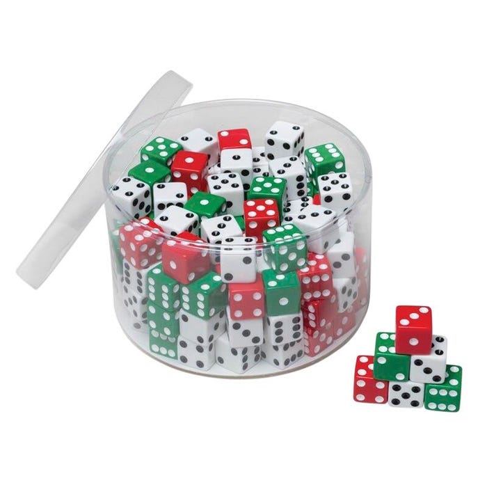 Creativity Street Drum of Dice, Set of 144